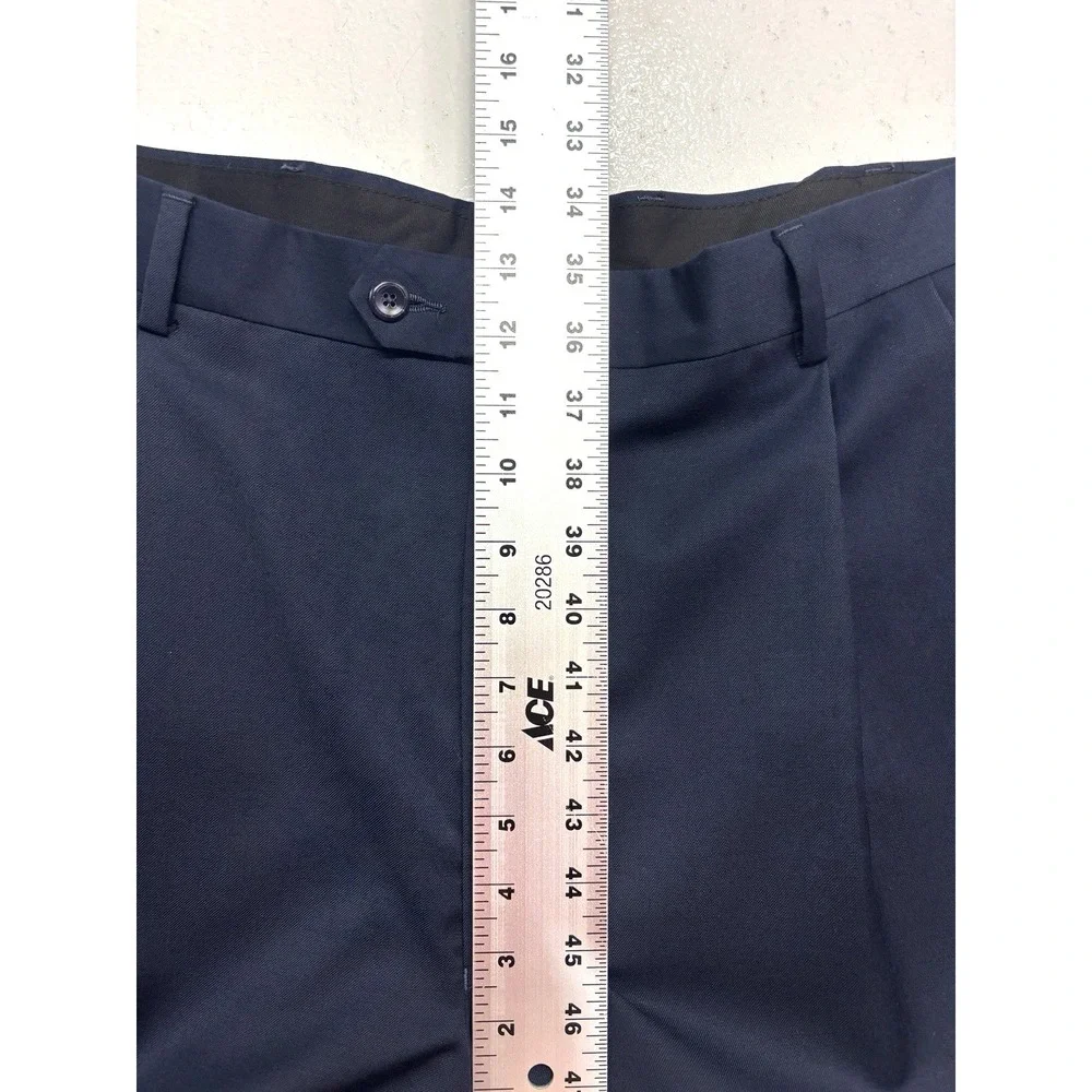 NEW Jos A Bank 40L 40 Unhemmed Navy Blue Dress Suit Pants Trousers Wool Pleated